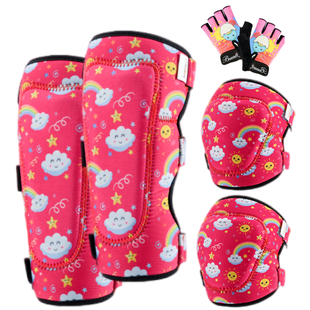 Kids Knee Pads Elbow Pads Bike Gloves, Kids Protective Gear, Toddler