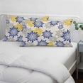 thumbnail image 4 of Geometric Flower Pillow Covers 12"x20", Vintage Country Floral Blue Yellow on Linen Soft Brushed Microfiber Breathable Throw Pillow Covers, Decorative Pillowcase with Zipper for Couch Sofa Bedroom, 4 of 9