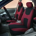 thumbnail image 5 of FH Group Light & Breezy Seat Covers for Auto, 4 Headrests Auto Seat Covers Set, Burgundy and Black, 5 of 7