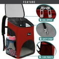 thumbnail image 3 of PetAmi Cat Backpack Carrier for Small Dogs and Large Cats, Airline Approved, 3 of 8