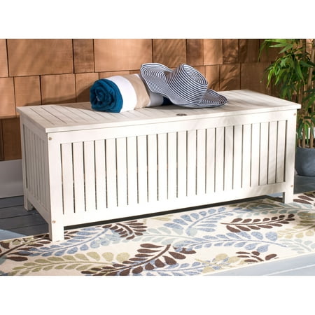 Safavieh Abri Outdoor Patio Cushion Storage Box - White