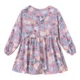 thumbnail image 4 of Mercatoo Toddler Girls Long Sleeve Dress Floral Smocked Midi Dress Formal P𝐚rty Princess Spring Dresses for Girls Easter Outfit, 4 of 4