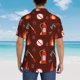 thumbnail image 4 of Balery Fire Extinguisher Camisas hawaianas de manga corta para hombre, camisas playeras de corte holgado, camisas de vacaciones con botones,3X-Large, 4 of 7
