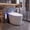 White, variant on Smart Toilet with Built-In Bidet, Tankless One-Piece Toilet with Auto Open Close Lid, 1.28/0.92 GPF Dual Flush, Foam Shield, Heated Seat, Foot Sensor, Warm Water, Dryer, LED Display and Night Light
