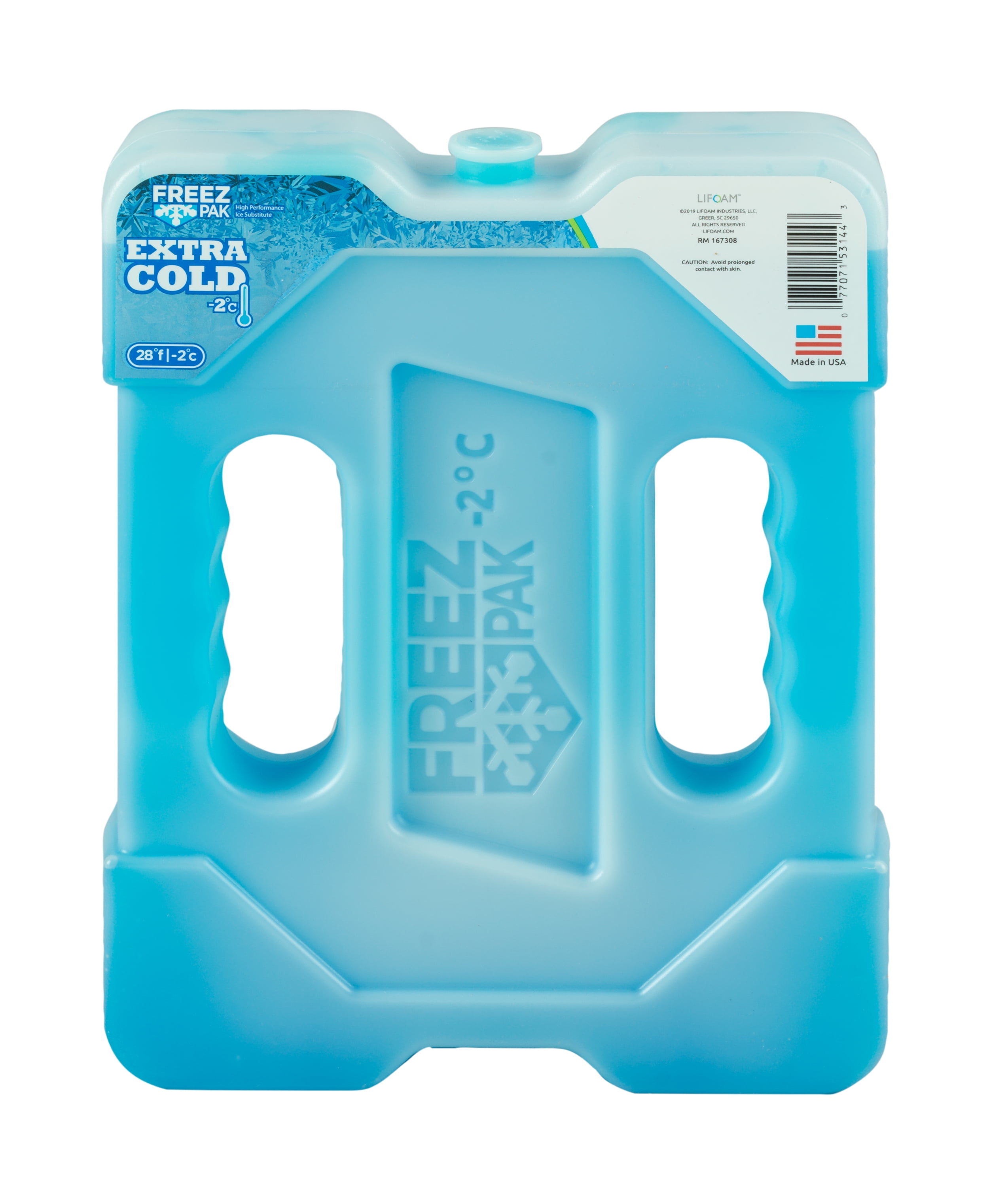 (2 pack) FREEZ PAK X-Large Extra Cold Reusable Ice Pack with Hard Shell, -2C, 4.7lbs