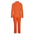 thumbnail image 4 of Women's Work 2 Piece Set Classic Solid Color Business Office Outfits Slim Fit Blazer Jackets Pant Suits for Women (Orange XL), 4 of 6