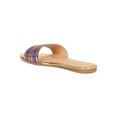 thumbnail image 3 of Women Metallic Open Toe Flat Slide Sandal 19139, 3 of 6