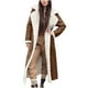 thumbnail image 2 of Chaqueta larga y cálida para mujer, de invierno, con cuello vuelto, lisa, abrigos de piel sintética para mujer, 2 of 8