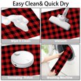 thumbnail image 4 of Black Red Checked 16x24 Flannel Bath Mat for Bathroom, Anti-Slip Backing Soft Bathroom Rug, Washable Water Absorbent Mat, 4 of 9