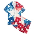 thumbnail image 5 of Ketyyh-chn99 Toddler Patriotic Clothes Independence Day Girls Pajama Set Cute Home Short Sleeve Shorts Pajama Set Size for 4-5 Years,Blue, 5 of 5