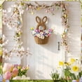 thumbnail image 4 of Bunny Basket Easter Bunny Wicker Hanging Basket,15in Woven Hanging Wall Basket Easter Decorations, 4 of 8