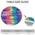 thumbnail image 6 of Colorful Tie Dye Pattern Round Fitted Tablecloth with Elastic Edge,Dining Table Cover Waterproof,Outdoor Round Tablecloth for Camping,Dining,Indoor and Outdoor, 6 of 7