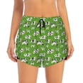 thumbnail image 2 of Picia Cows With Calfs Green Pattern Women's 2 in 1 Athletic Running Shorts High Waisted Workout Casual Gym Sweat Shorts with Comfy Liner Zipper Pockets-X-Large, 2 of 9
