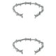 thumbnail image 1 of Sonducket Brazaletes duraderos y elegantes, accesorios para cualquier ocasión, brazalete, amplia aplicación, idea de regalo, plata plata 2Conjunto, 1 of 6
