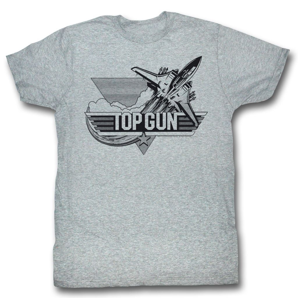 Top Gun BLACK 4X Tshirt Gray Heather Adult Men's Unisex Short Sleeve T
