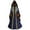 H-Blue1618, variant on FEIFLY Women Long Dresses Retro Hooded Dress With Flared Sleeves Performance Solid Color Festival Clothing
