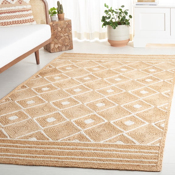 Safavieh Natural Fiber Noah Geometric Area Rug, Natural/Ivory, 5' x 8'