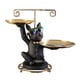thumbnail image 1 of Estatua con bandeja Organizador de escritorio Porta llaves artesanal Escultura de perro Figura con Negro, 1 of 9