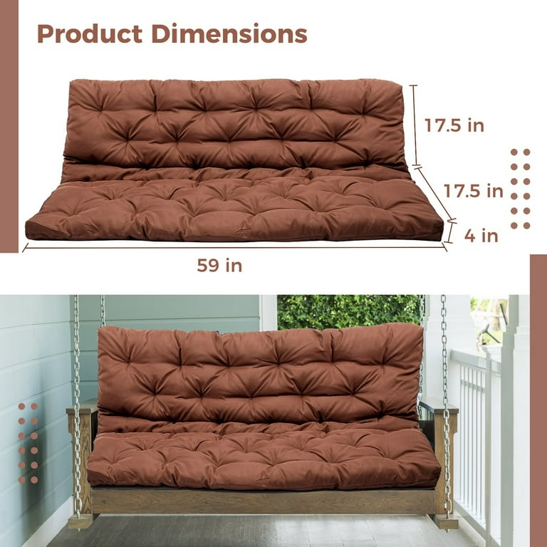 Walmart's Brown Polyester Swing Replacement Cushion, 2-3 Walmart's Brown Polyester Swing Replacement Cushion, 2-3