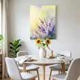 thumbnail image 6 of Canvas Wall Art Purple Flower Canvas Art Print Spring Watercolor Purple Lavender Floral Leaf Gradient Yellow Pictures Wall Decor for Living Room Artwork Decorations Framed Ready to Hang 20"x24", 6 of 9