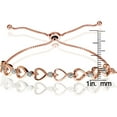 thumbnail image 2 of Diamond Accent 14kt Rose Gold-Plated Sterling Silver Adjustable Bracelet, 2 of 3
