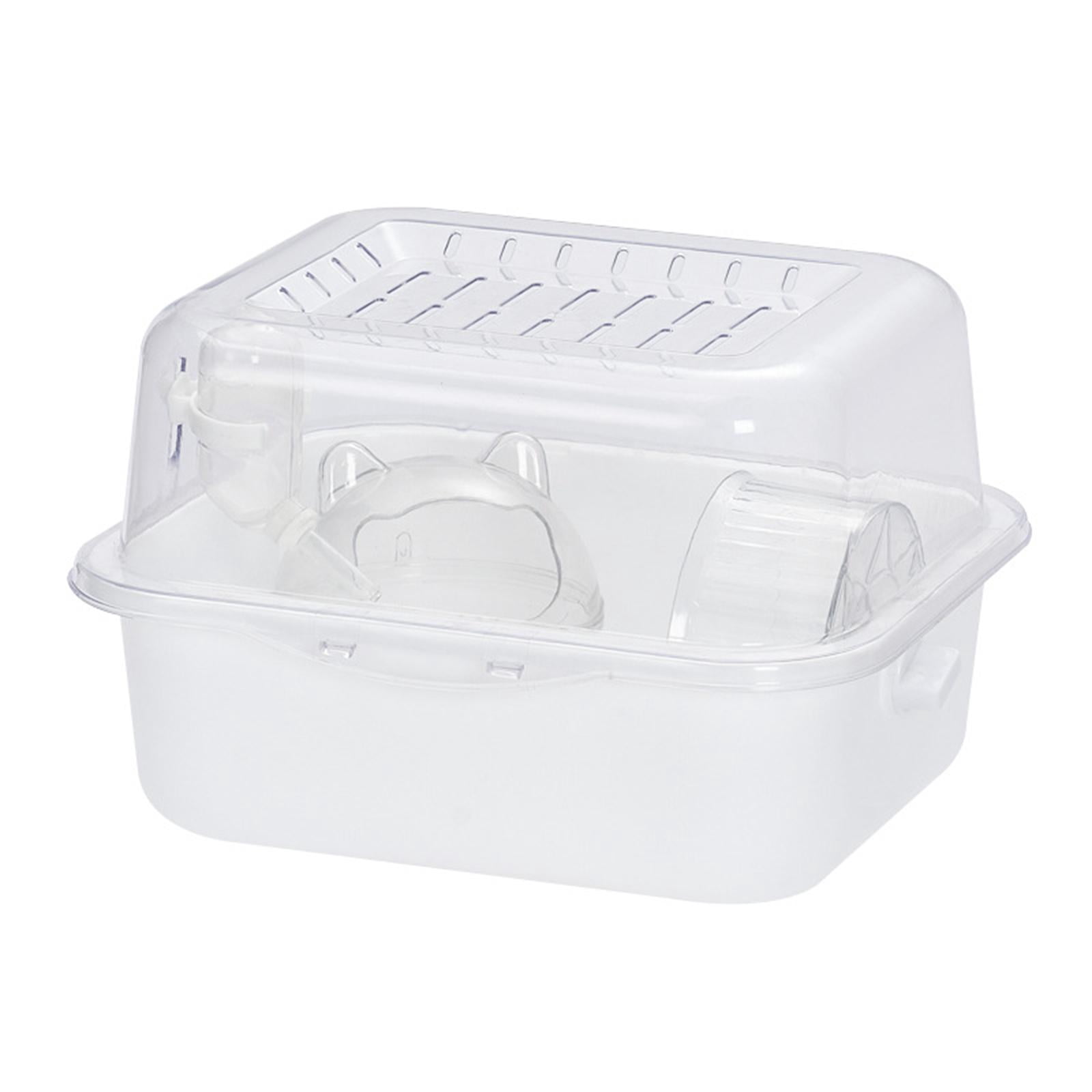 Bvdfgk Hamster Cage Portable for Hedgehogs Ferret Guinea Pig Clear Breathable Villa with accessories