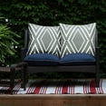 thumbnail image 5 of Dinheiro Adabana Fundas de almohada bohemias impermeables para exteriores, fundas de almohada geométricas para patio, jardín, juego de 2, 18 x 18 pulgadas, color negro, 5 of 5