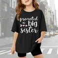 thumbnail image 2 of Gunia Big Sister Shirts for Girls Tops Toddler T Shirt Going To Be Big Sis Short Sleeve Tees Birth Announcement 3-14 Years,Black 3-4 Years, 2 of 7