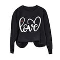 thumbnail image 4 of Meichang Sweat-Shirt de la Saint-Valentin pour Femmes, Col Rond, Graphique Cœur d'Amour, Coupe Ample, Manches Longues, Mignon, 4 of 4