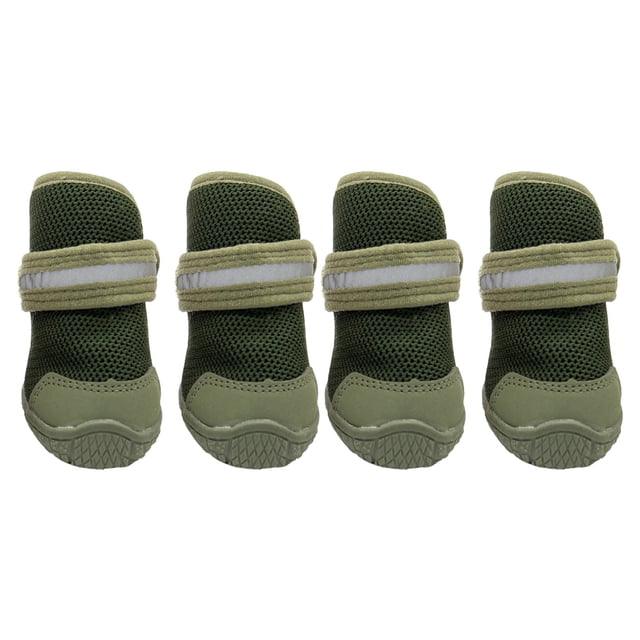 CSChome Pet Shoes 4Pcs Pet Shoes Fastener Closure Knitted Washable Slip Soft Texture Feet Protection Waterproof Dog Shoes Dog Accessories