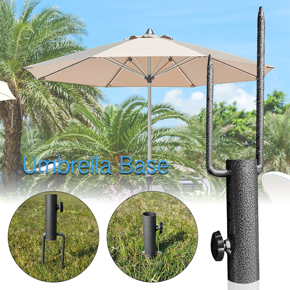 1Pc Sun Beach Patio Umbrella Holder Parasol Ground Anchor Spike Fishing Stand 