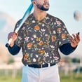 thumbnail image 5 of KLL Wildflowers for Men's Baseball Shirts,Short Sleeve Casual Shirts Button Down Shirt for Men Beach Summer Wedding Shirt-X-Large, 5 of 7
