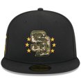 thumbnail image 2 of Men's New Era  Black San Diego Padres 2024 Armed Forces Day On-Field 59FIFTY Fitted Hat, 2 of 5