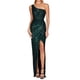thumbnail image 1 of Vestidos de novia Prolriy para mujer, vestidos largos con lentejuelas, plisados, con abertura en la cintura y un hombro descubierto, 2024, para invitada de boda, color verde, talla XXL, 1 of 7