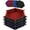 Red, Black, Blue and Violet, variant on 4 Pieces Dice Tray Set Foldable Dice Trays Hexagon Dice Rolling Tray PU Leather Dice Holder for Dice Games Like RPG, DND and Other Table Games (Red, Black, Blue and Violet)