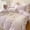 Purple, variant on Duvet Cover Queen Size,Chic Lace 3 Pieces Comforter Cover with Bowknot Bow Tie (1 Duvet Cover 90x90 Inch, 2 Pillowcases) Soft Washed Microfiber Ruffled Bedding Set,Aesthetic Bedding-Black,Queen Size