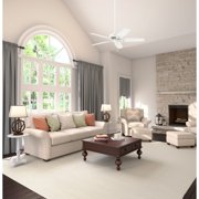 Hunter - Builder Indoor Ceiling Fan, 52-inch, Snow White, Traditional-style, 3-speed WhisperWind Motor, 53240, for living rooms, bedrooms, home offices, kitchens