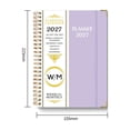 thumbnail image 4 of 2026-2027 Weekly & Monthly Planner, Calendar Notebook, A5 Spiral Bound Organizer with Tabs, Purple Hardcover Schedule Book for Work & Daily Planning, 4 of 7