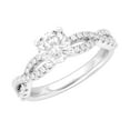 thumbnail image 2 of Sterling Silver Infinity Twist Vintage Simulated 1.0 CT Diamond Engagement Ring Promise Bridal Ring For Women (4.5), 2 of 6