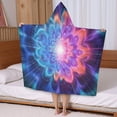 thumbnail image 5 of Colorful Tie Dye Burst Flower Pattern Hooded Bath Towel，50"x30" for Ages 3 To 12 Kids, Quick Dry Lightweight Soft Microfiber Hood Beach Towel Cover Up for Kids, 5 of 7