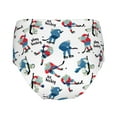 100 Cotton Girls Underwear, ice hockey cool player print Soft Toddler