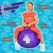 Flybar Hopper Ball for Kids - Bouncy Ball with Handle، Durable Bouncy Balls، 125lbs، Ages 3 +، Unicorn، S