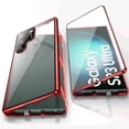 thumbnail image 1 of 360 Metal Frame Double Sided Glass Snap Lock Magnetic Case For Samsung Galaxy S24 S23 FE S22 Ultra S21 Plus Full Lens Protection, 1 of 7