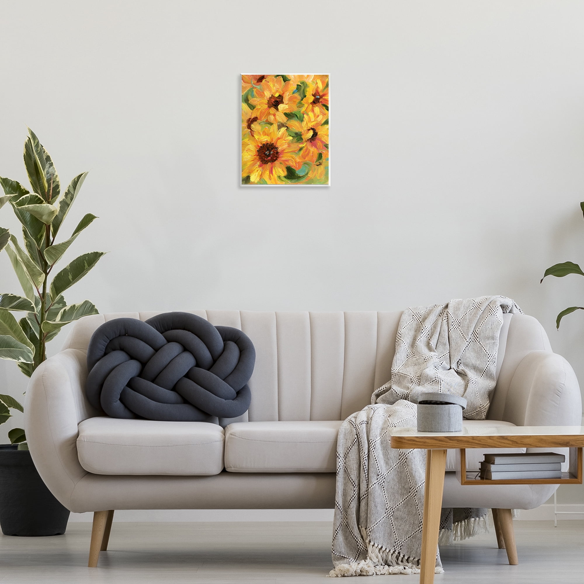 Stupell Industries Sunflower Bunches Pattern Botanical & Floral Painting Unframed Art Print Wall Art, 11 x 14