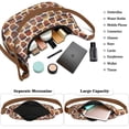 thumbnail image 3 of Coffee Crossbody Bag for Women Adjustable Strap Lightweight Nylon Cute Peach Smoked Sausage Meat Vintage Retro Kawaii Fruit Minimalist Pastel Fruit BBQ Food Sausage Purse Travel Use, 3 of 5