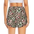 thumbnail image 2 of Lsque Leopard Dots Printed Women's Running Shorts with Liner Pockets,Elastic Quick Dry Workout Athletic Gym Yoga Shorts,Womens High Waist Shorts-Large, 2 of 9