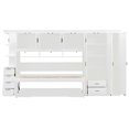 thumbnail image 6 of Twin Size Murphy Bed with Wardrobe Cabinet Desk for Small Spaces Space Saving Wall Bed with Storage White Modern Design, 6 of 9