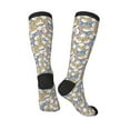 thumbnail image 4 of Fotbe Cute Rabbit print Women's Men's Novelty Crew Socks Cotton Socks Knee High Socks for Walking,Running,Nurses,Pregnancy, 4 of 9