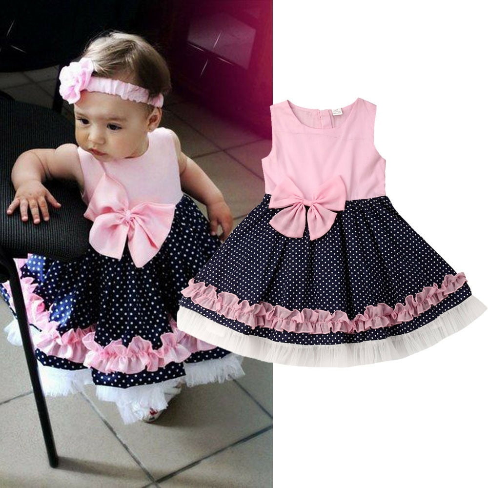Flower Girl Princess Party Bridesmaid Wedding Dress Baby Kids Tulle Tutu Gown