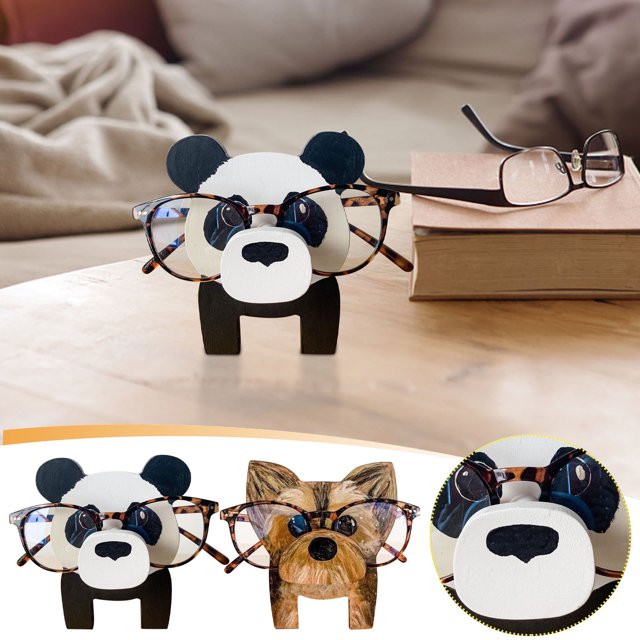 Expositor de gafas de madera - Organizador de escritorio resistente para almacenamiento y decoración de gafas, montura de manualidades de madera